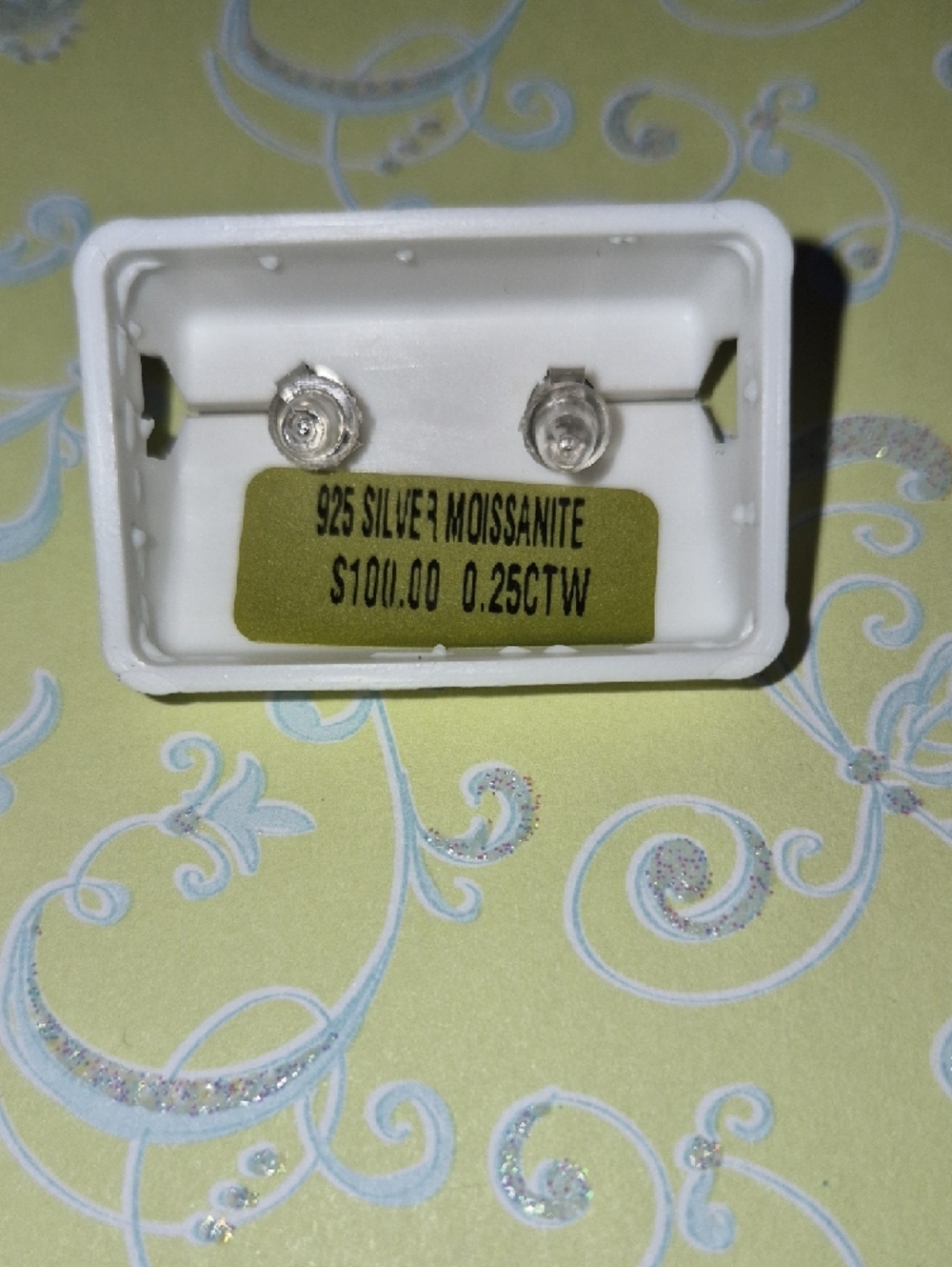 Moissante 925 Sterling Silver Stud Earrings - Picture 2 of 2